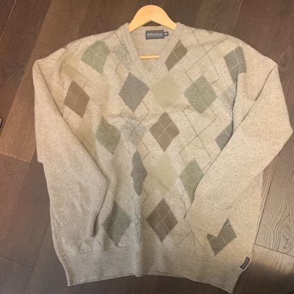 Fisherman Out of Ireland Argyle Sweater - Picture 1 of 14